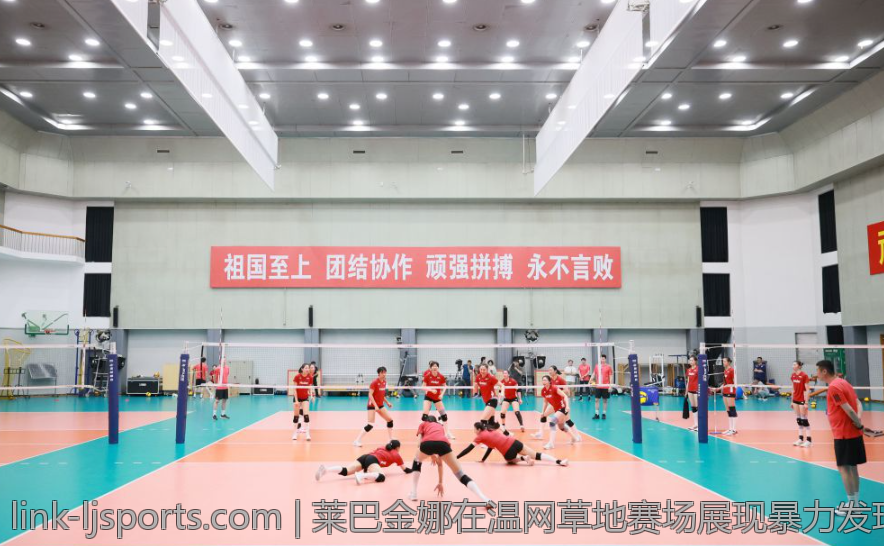 莱巴金娜在温网草地赛场展现暴力发球技巧